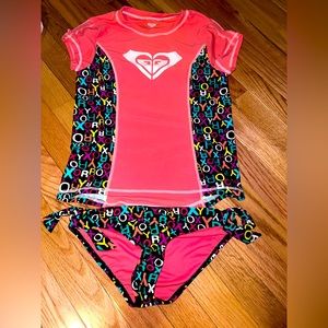 Swimsuit with t shirt and bottoms